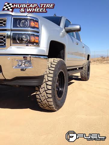 vehicle gallery/chevrolet silverado fuel trophy d551 20X9  Matte Black w/ Anthracite Ring wheels and rims